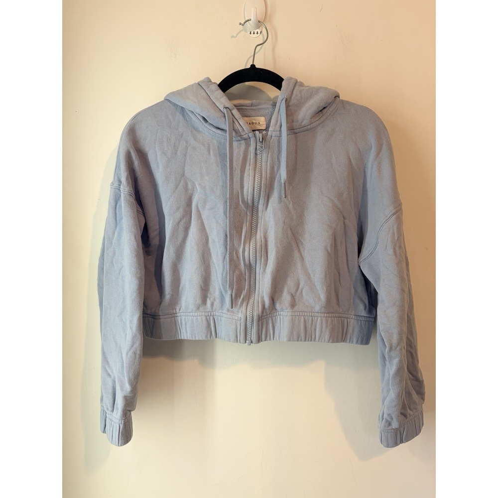 PARAGON Light Blue Cropped Zip-Up Hoodie